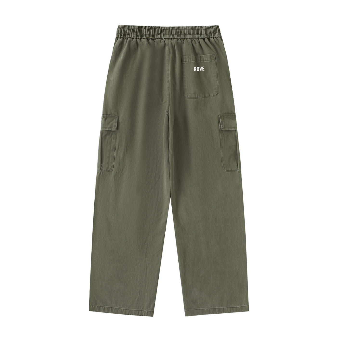 Drawstring Waist Straight-Leg Cargo Pants